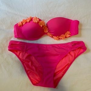 Victoria Secret Pink Floral Bikini Bathing Suit